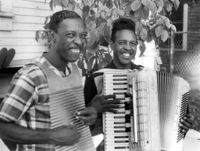 The Sunset Cultural District will pay tribute to Clifton and Cleveland Chenier with the unveiling of a mural on Friday, December 12, dedicated to their enduring influence on Zydeco music. (Image Credit: Chris Strachwitz/Arhoolie Records)
